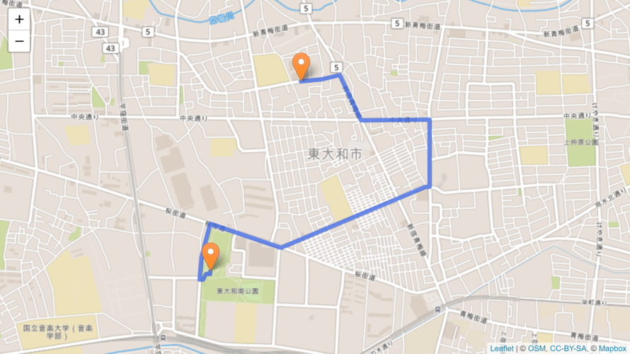 東大和市 聖火リレーのルート
