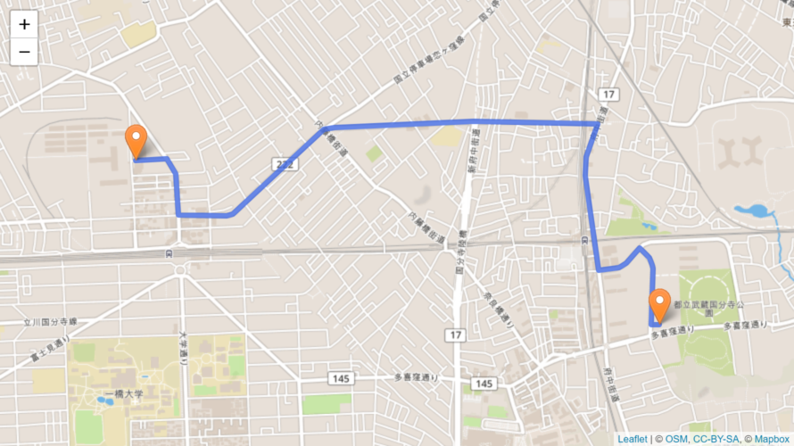 国分寺市 聖火リレーのルート