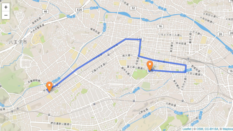 八王子市 聖火リレーのルート