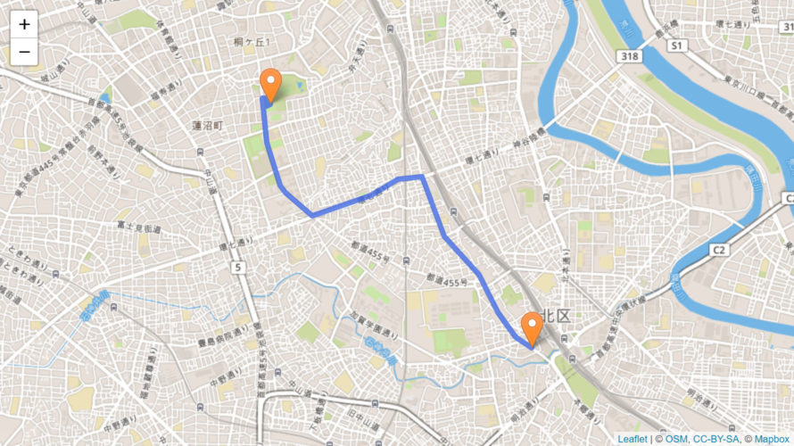 北区 聖火リレーのルート