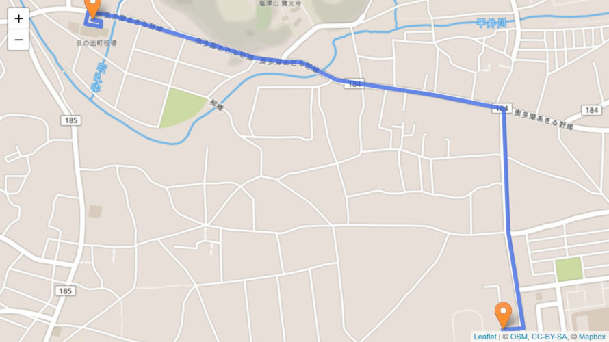 日の出町 聖火リレーのルート