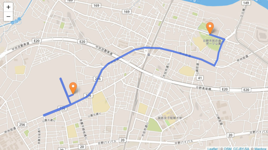 日野市 聖火リレーのコース
