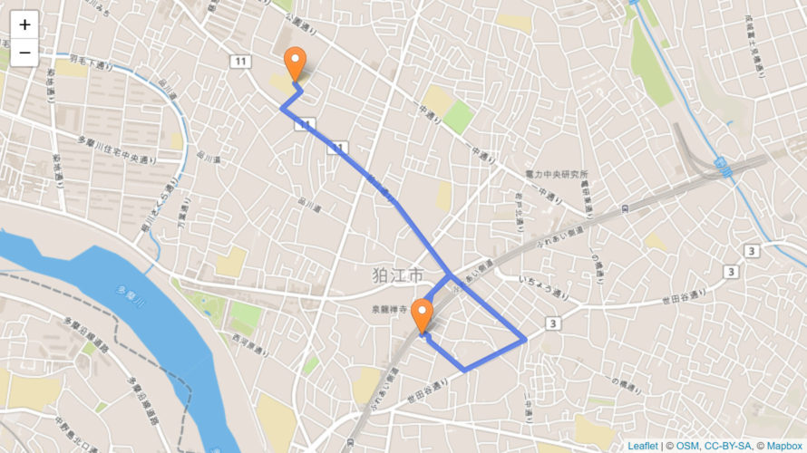 狛江市 聖火リレーのルート