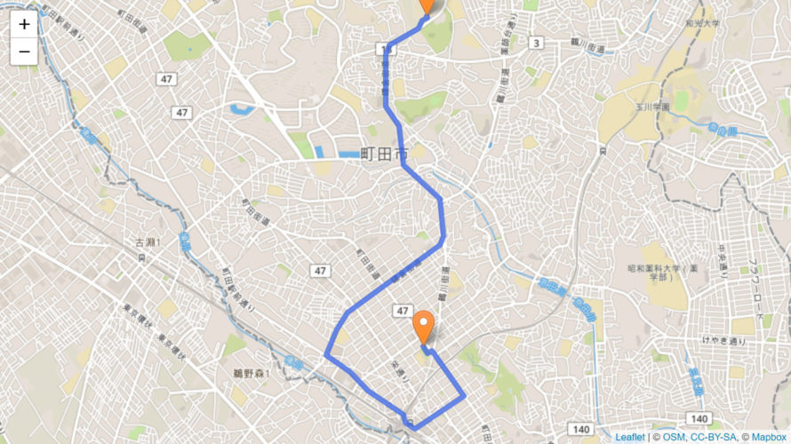 町田市 聖火リレーのルート