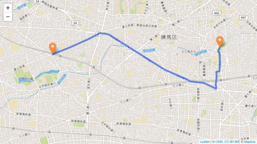 練馬区 聖火リレーのルート
