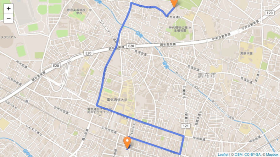 調布市 聖火リレーのルート