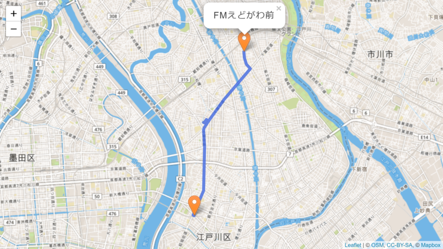 江戸川区 聖火リレーのルート