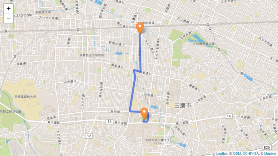 三鷹市 聖火リレーのルート