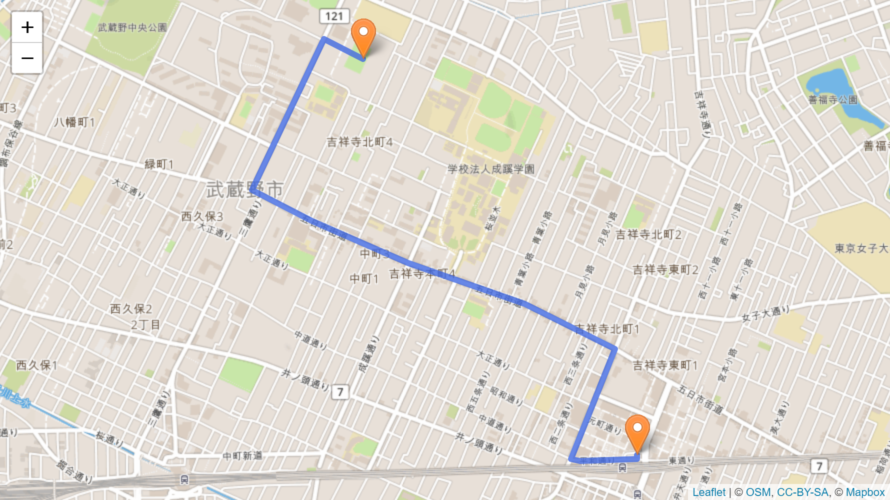 武蔵野市 聖火リレーのルート