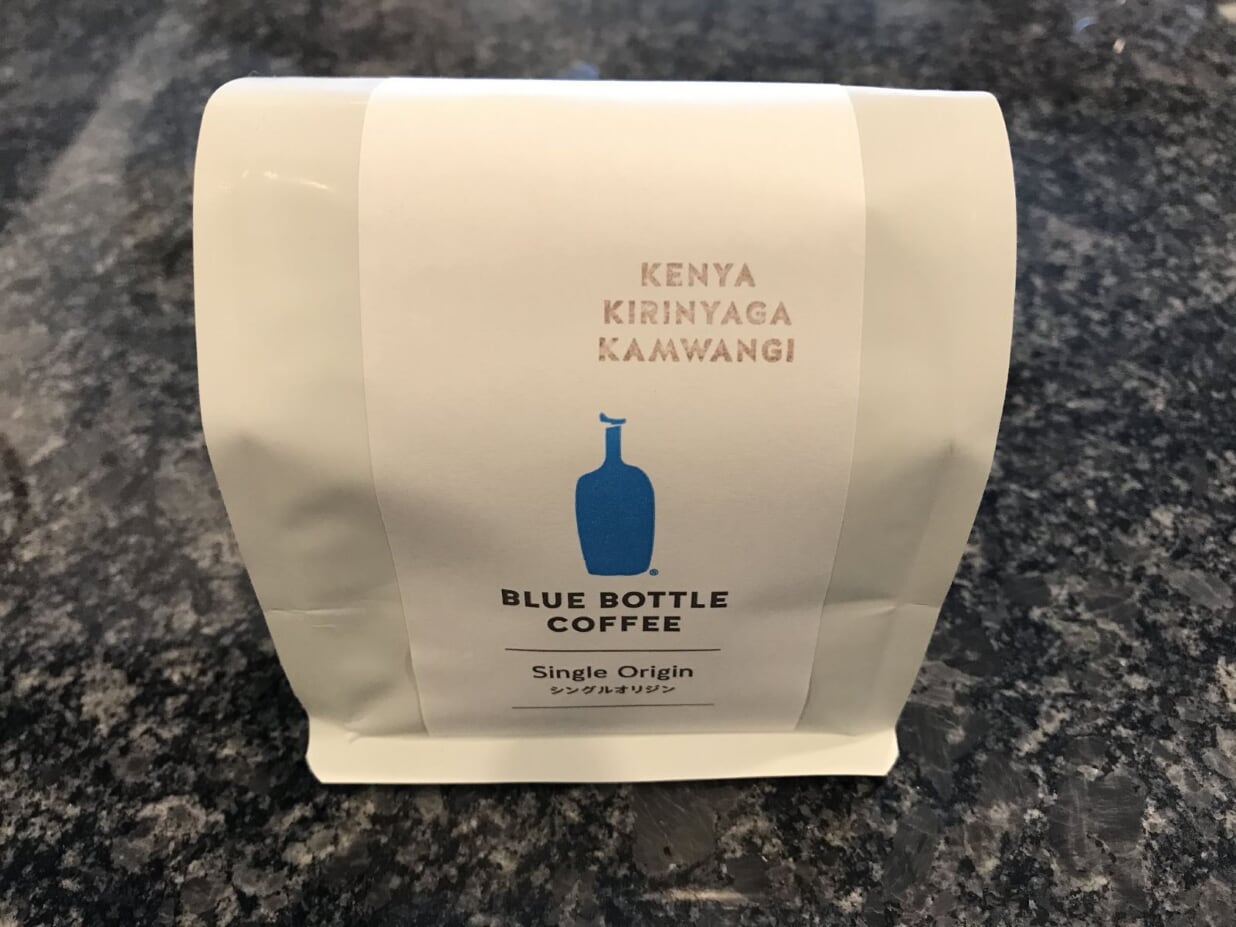ブルーボトルコーヒー ケニア豆のパッケージ