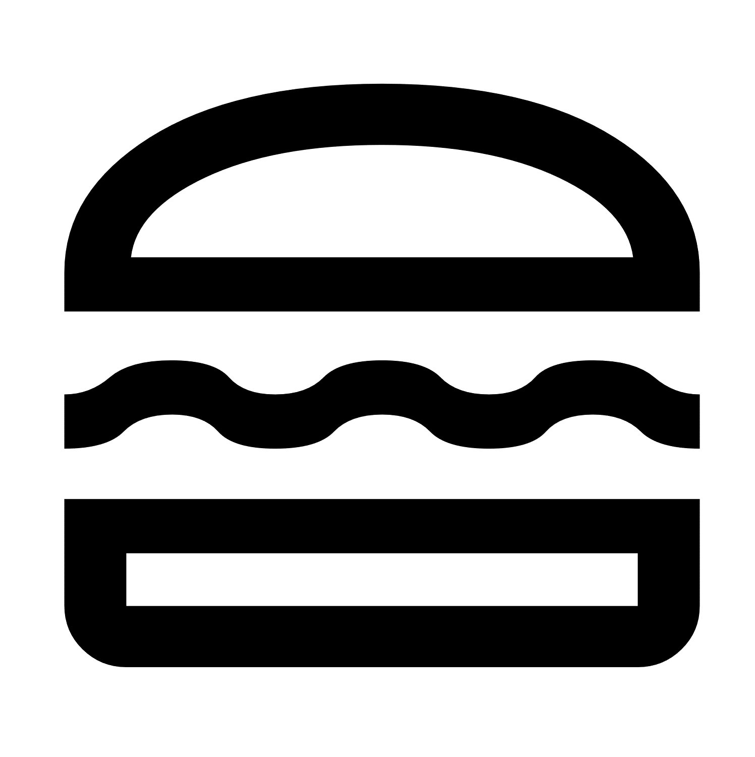 ハンバーガー 白黒
