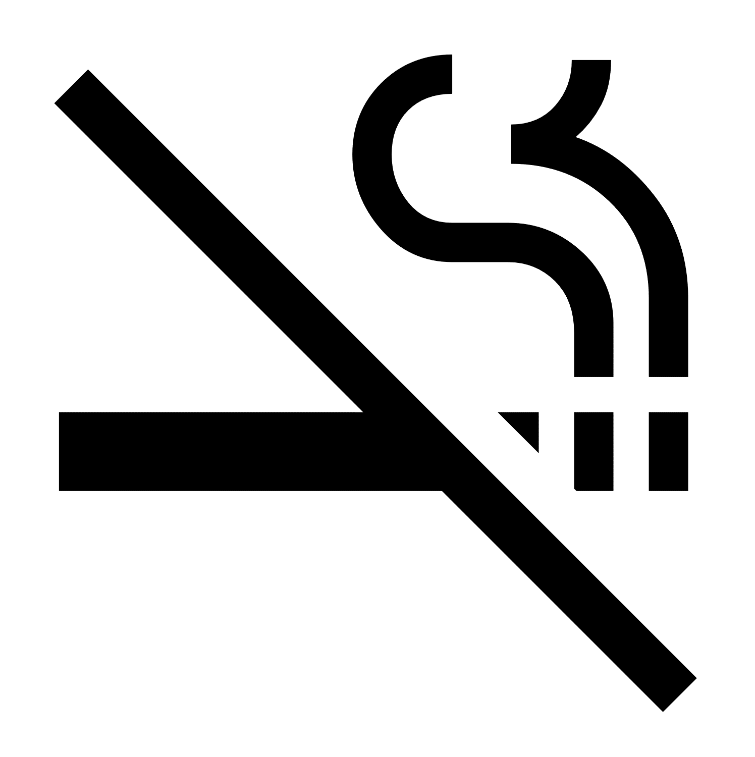禁煙　白黒イラスト