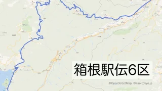 箱根駅伝6区のルートマップ