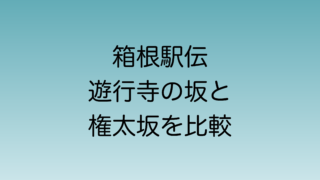 箱根駅伝　遊行寺の坂と権太坂を比較