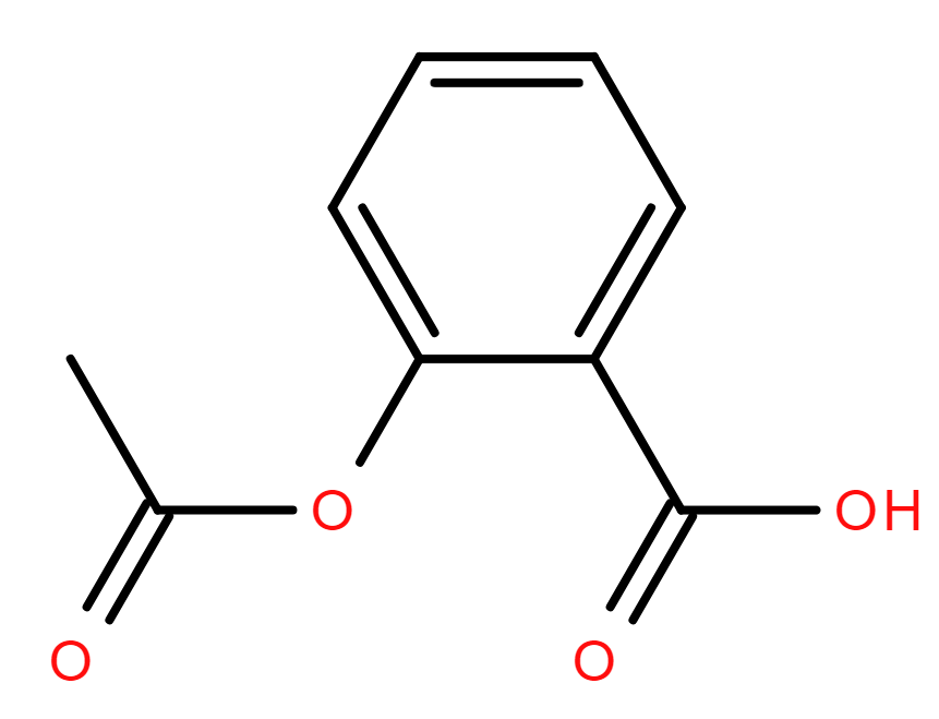 アスピリンの構造式1
