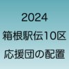 2024年1月3日箱根駅伝10区の応援団の配置を紹介