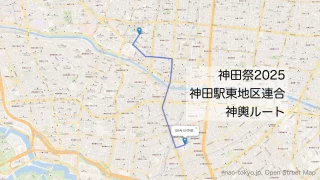 神田祭 2025 神田駅東地区連合の神輿ルートを解説
